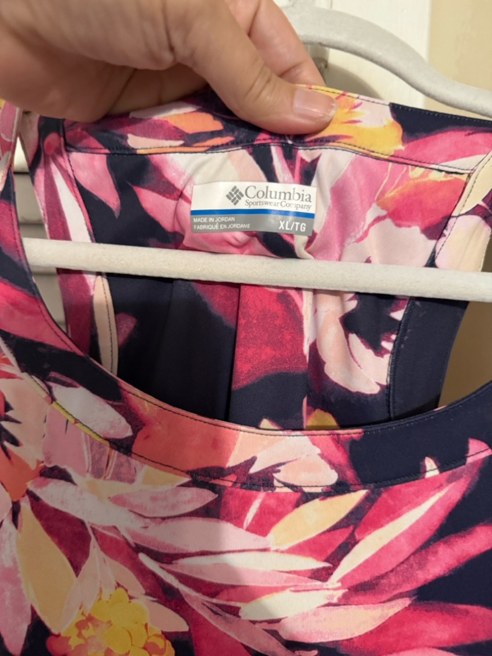 Columbia Floral PFG Tank Dress in Navy, Pink, Yellow - Picture 2 of 4
